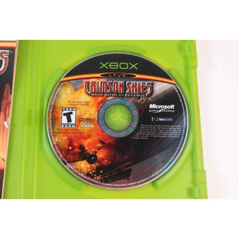 Crimson Skies High Road Revenge (Microsoft Xbox, 2003) Complete, tested
